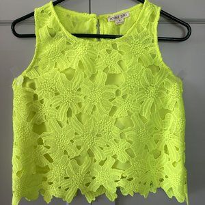 Neon Lace Crop Top - S